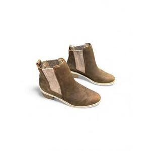 Reef Women's Brown Leather Chelsea Ankle Booties Slip On Casual Shoes